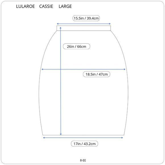 LuLaRoe Cassie Pencil Straight Skirt Blue Teal‎ Stretch Elastic Waist L Large - Picture 3 of 9